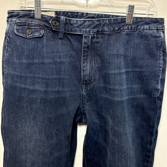 Polo Ralph Lauren Jeans Womens 31 Dark Wash Wide Flare Bell Bottom Trouser VTG - Picture 3 of 12